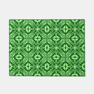 Moroccan tile - dark pine green doormat