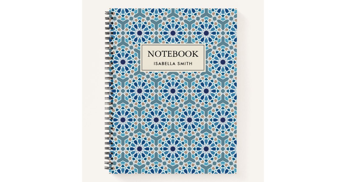 Moroccan tile designs notebook | Zazzle