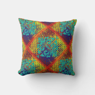 Moroccan Tile Diagonal Throw Pillow