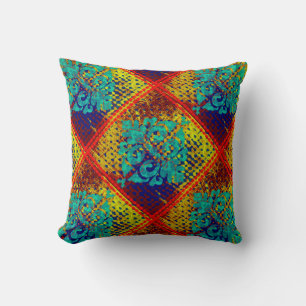 Moroccan Tile Diagonal Throw Pillow