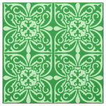 Moroccan tile - emerald green fabric