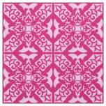 Moroccan tile - fuchsia and pale pink fabric