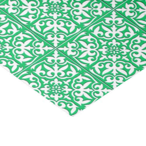 Moroccan tile _ jade green and white tissue paper