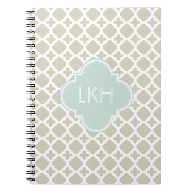 MOROCCAN TILE MONOGRAM NOTEBOOK (Front)