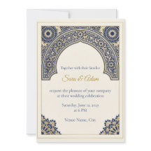 Moroccan Tile Muslim Wedding Invitation