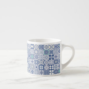 Moroccan tile pastel blue espresso cup