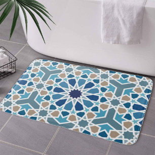 Moroccan Tile Pattern Bath Mat