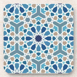 Moroccan Tile Pattern Beverage Coaster