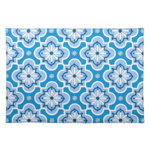 Moroccan tile pattern - Blue and White Placemat