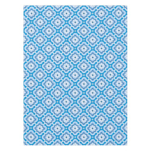 Moroccan tile pattern - Blue and White Tablecloth
