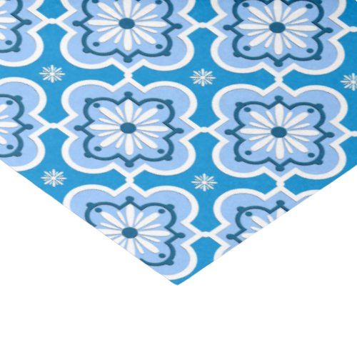 Moroccan tile pattern _ Blue and White Tissue Paper