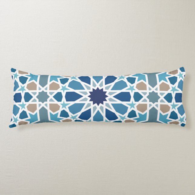 Moroccan Tile Pattern Body Pillow (Front)