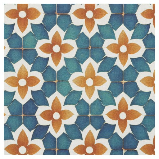 Moroccan tile pattern fabric