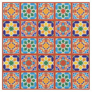 Moroccan Tile Pattern Fabric Quilting Sewing