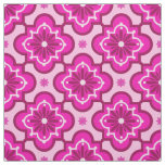 Moroccan tile pattern - Fuchsia Pink Fabric