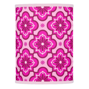 Moroccan tile pattern - Fuchsia Pink Lamp Shade