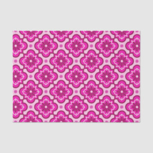 Moroccan tile pattern - Fuchsia Pink Tissue Paper