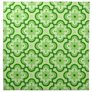 Moroccan tile pattern - Lime Green Napkin