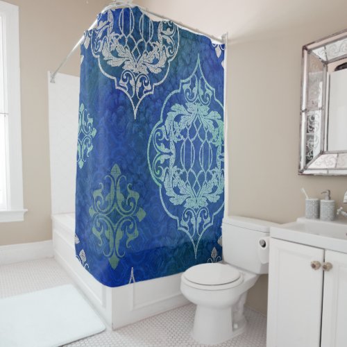 Moroccan Tile Pattern Modern Global Style Chic Art Shower Curtain