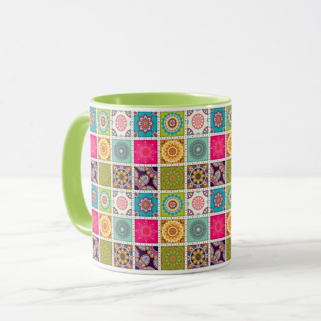 Moroccan Tile Pattern Mug (Front Left)