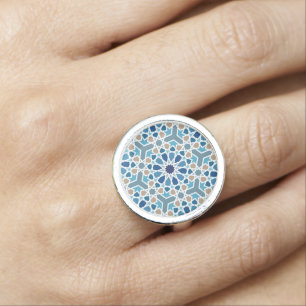 Moroccan Tile Pattern Ring