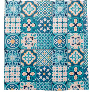 Moroccan Tile Pattern Shower Curtain