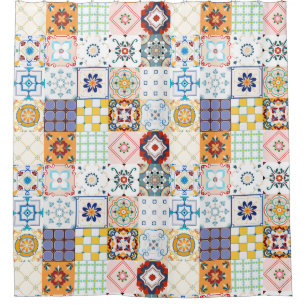 Moroccan Tile Pattern Shower Curtain