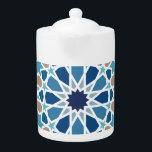 Moroccan Tile Pattern Teapot<br><div class="desc">Arabic Geometric Design Pattern</div>