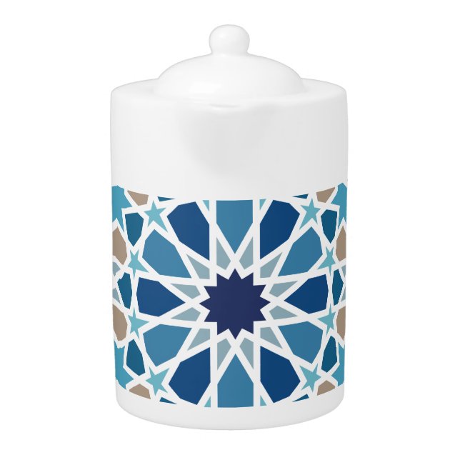 Moroccan Tile Pattern Teapot (Front)