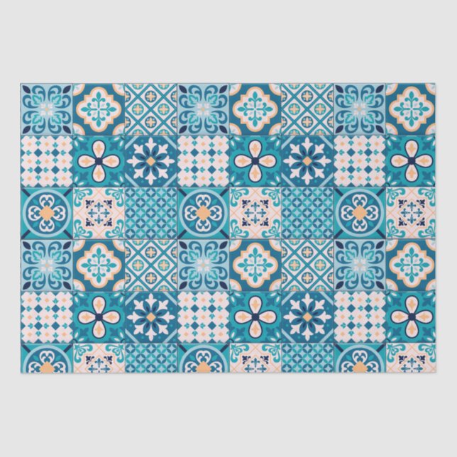 Moroccan Tile Pattern Tissue Paper (Front)
