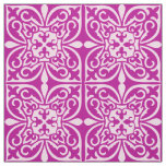 Moroccan tile - plum purple and pink fabric