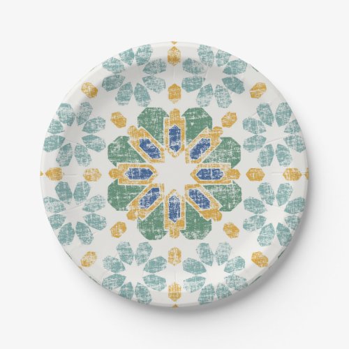 Moroccan Tile _ Pond Paper Plates