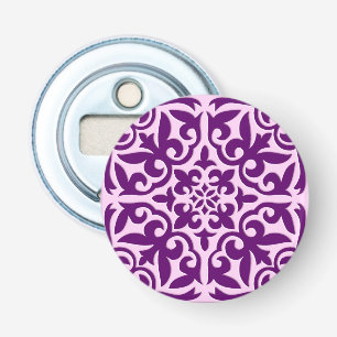 Moroccan tile - purple and orchid bottle opener