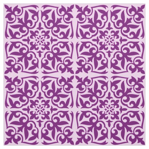 Moroccan tile - purple and orchid fabric