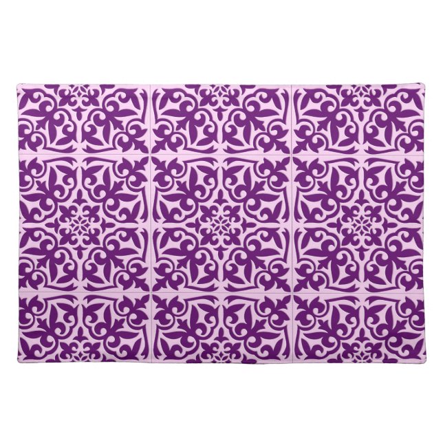 Moroccan tile - purple and orchid placemat (Front)