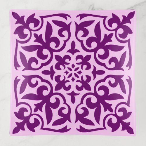 Moroccan tile _ purple and orchid trinket tray