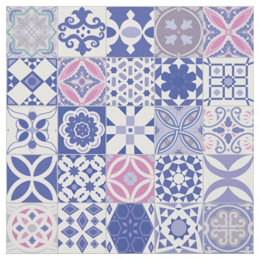 Moroccan tile - purple and pink fabric