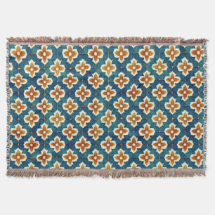 Moroccan Tile Throw Blanket