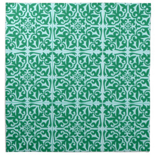 Moroccan tile - turquoise and aqua napkin