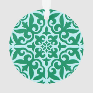 Moroccan tile - turquoise and aqua ornament