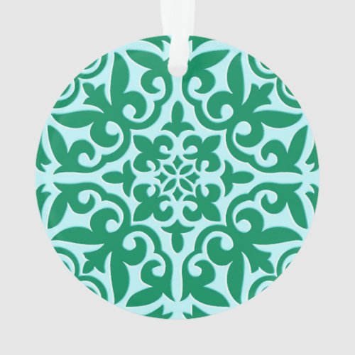 Moroccan tile _ turquoise and aqua ornament