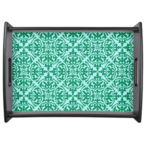 Moroccan tile _ turquoise and aqua serving tray