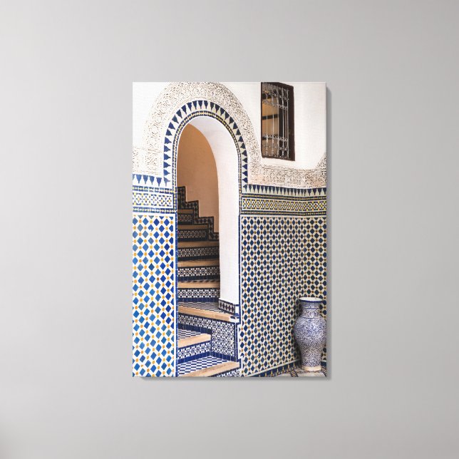 Moroccan Tiled Doorway Canvas Print (Front)
