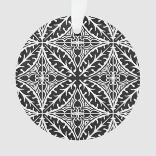 Moroccan tiles - black and white ornament