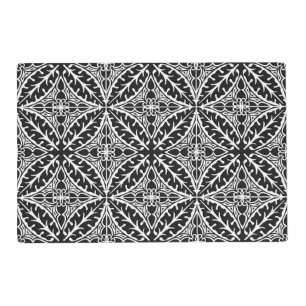 Moroccan tiles - black and white placemat