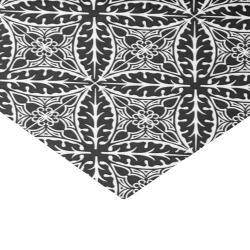 Moroccan tiles _ black and white tissue paper