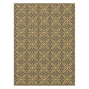 Moroccan tiles - camel tan and black tablecloth