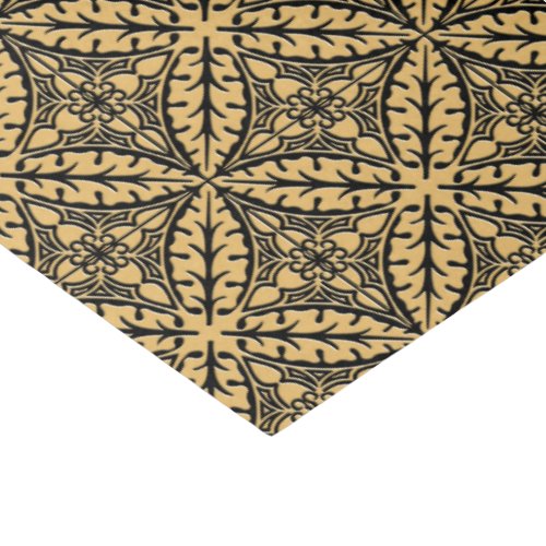 Moroccan tiles _ camel tan and black tissue paper