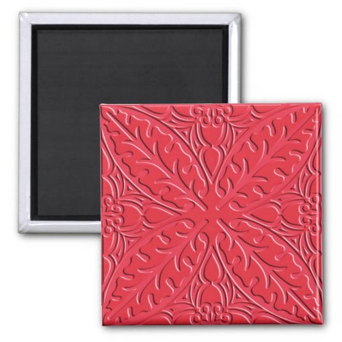 Moroccan tiles _ cinnabar red magnet