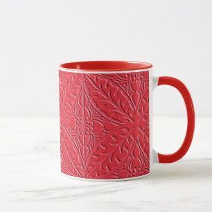 Moroccan tiles - cinnabar red mug